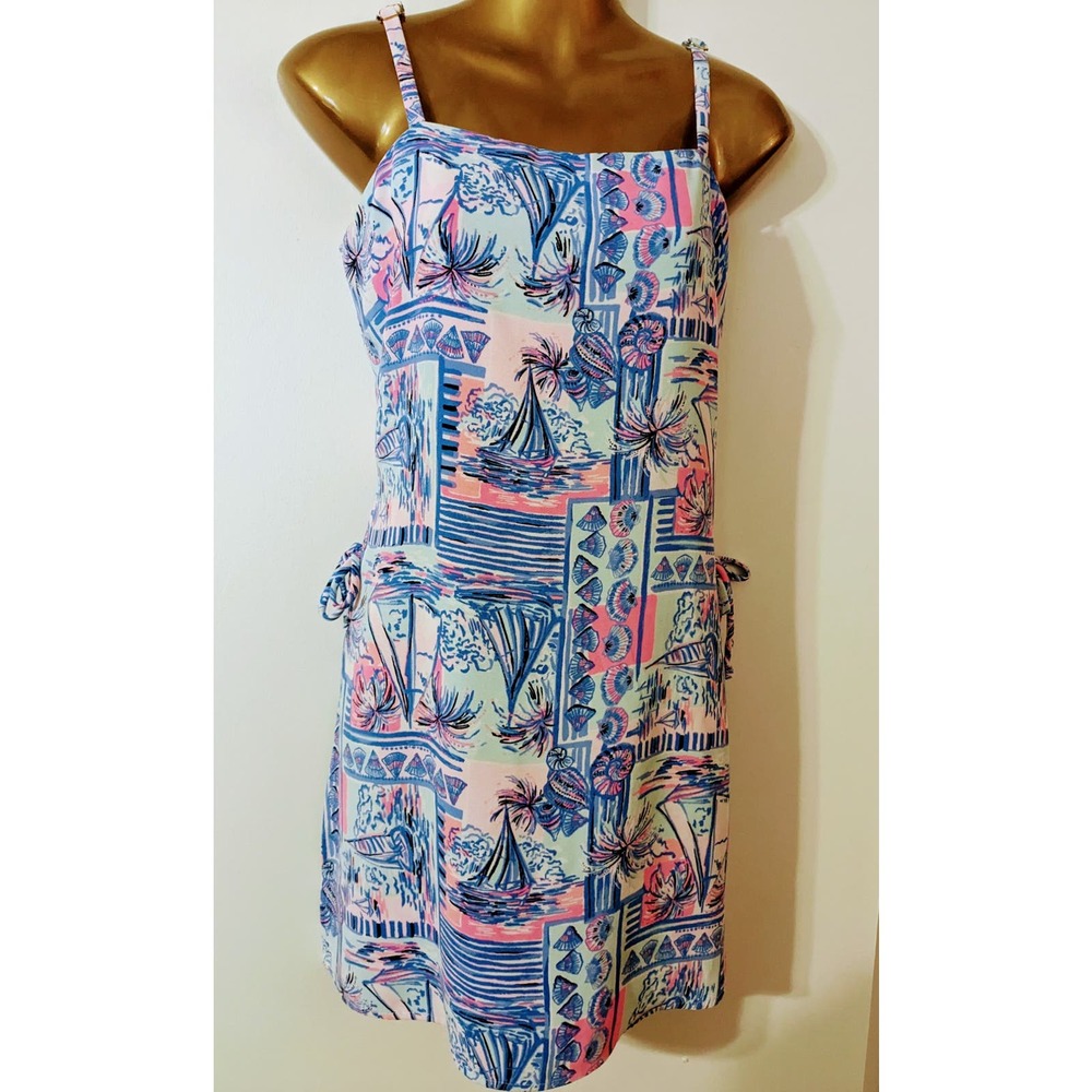 Lilly Pulitzer Sz 4 SAHAR Shorts Romper in Whisper Blue